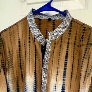 Men's Blue tie dyed kurta size : XXL